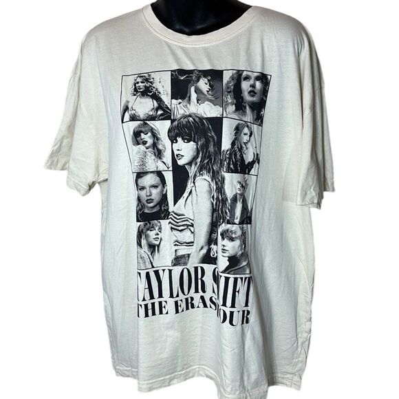 Taylor swift the eras tour official merch band tee swiftie cream colored Taylor - Picture 1 of 5